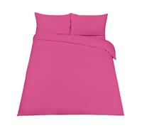 EGYPTO Polycotton Cerise Pink King Duvet Cover Set - Soft, Breathable Anti-Allergic Bedding Set - with Comfortable Pillow Cases for Bed (King, Cerise Pink)