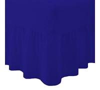 EGYPTO Valance Sheet Frilled 100% Combed Polycotton - FIT OVER MATTRESS, Royal Blue, Double Bed