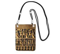 Egypts Hieroglyphics Print Crossbody Bag For Women, Mini Phone Purses, Cute Phone Wallet, For Hiking Travel Gift