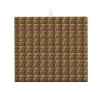 Egypts Hieroglyphics Print Dish Drying Mat for Kitchen Absorbent Countertop Coffee Pad Daily Use Accessory