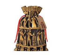 Egypts Hieroglyphics Print Drawstring Gift Reusable Bags Eco-Friendly Pouches Holiday Birthday Favors Sack