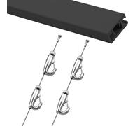 EGZASDI Picture Hanging Kit, Black Picture Hanging System Kit 1-2m Rails 1-3m Cords(1m Rail/39.4in,1.5m Cord/59in)
