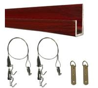 EGZASDI Picture Hanging Kit, Picture Rail Hanging System for Art Display with 30-50 inches Rails and 1-3m Cables(48"/121.9cm Rail,8.2'/2.5m Cable)