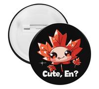 Eh Canadian Flag Maple Leaf Buttons Pin Badges Tinplate Lapel Pins Crafts for Shirts Clothes Bag Accessory 5PCS