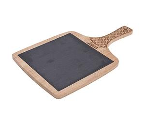 EH Excellent Houseware Serving tray, 35 x 20 cm, bamboo, slate