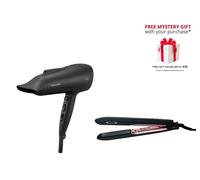 EH-NE85, EH-HS99 Hair Dryer & Nanoe Ceramic Hair Straightener Set Panasonic Black One Size