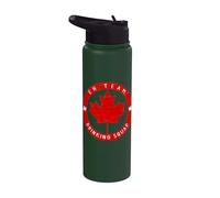 Eh Team Drinking Squad Canada Day Maple Leaf Stainless Steel Insulated Water Bottle