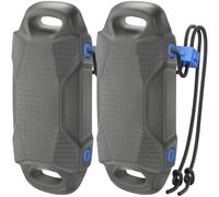 Ehaho Boat Fenders, Boat Bumpers for Docking, EVA Pontoon Bumpers with Integrated Locking Rope, Fit for Bass, Ski, Bowriders and Fishing Boats (Gray, 2 PCS)