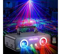 Ehaho Dual-Lens Disco Lights L2800 | Strobe Music Disco Lights for Parties | Dj Light with Sound Activated | RGB & UV Strob Stage Lighting with DMX Controlle for Parties Bar Rave Club Show