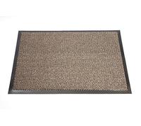 EHC 90 x 150 cm Large Rubber Backed Barrier Mat, Brown/Black