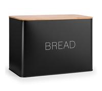 EHC Bread Bin, Bread Bins for Kitchen, Bread Tin, Large Bread Bin food Storage, Black