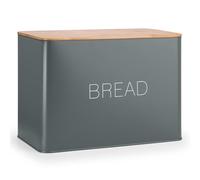 EHC Bread Bin, Bread Bins for Kitchen, Bread Tin, Large Bread Bin food Storage, Grey