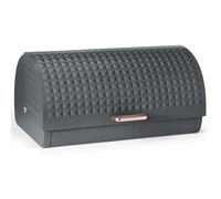 EHC Bread Bins for Kitchen, Bread Box with lid, Kitchen Storage Bin, Bread Container, Grey, VENTILATED Back to keep Contents Fresher for longer