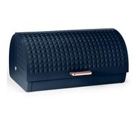 EHC Bread Bins for Kitchen, Bread Box with lid, Kitchen Storage Bin, Bread Container, Navy Blue, VENTILATED Back to keep Contents Fresher for longer