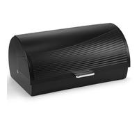 EHC Bread Bins for Kitchen, Bread Box with lid, Kitchen Storage Bin, Bread Container, VENTILATED Back to keep Contents Fresher for longer - Black