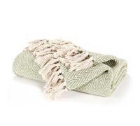 Ehc Cotton Handwoven Reversible Single Sofa Throw Arm Chair Cover 125 X 150 Cm - Green