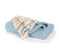 Ehc Cotton Handwoven Reversible Single Sofa Throw Arm Chair Cover 125 X 150 Cm - Teal