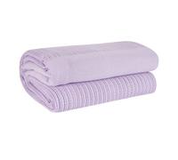 Ehc Cotton Soft Hand Woven Reversible Lightweight Adult Cellular Blanket, King Size 230 Cm X 250 Cm, Lavender