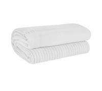 Ehc Cotton Soft Hand Woven Reversible Lightweight White Adult Cellular Blanket, Single 180 X 230Cm