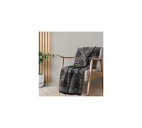 EHC Damask Chenille Jacquard Sofa Armchair Single Bed Blanket Throw, 125 X 150 Cm - Smoke