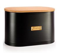 Ehc Extra Large Bread Bin With Lid, Breadbox For Bread Storage, 8L, 19.5 (D) X 34 (W) X 20.5 (H)Cm, Black