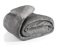 EHC Fleece Blanket Sofa Throw, Cozy Blanket Soft Fluffy Throws for sofa Large Bed and Couch Double, Grey, 150x200cm