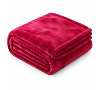 EHC Fleece Throw Blanket for Bed sofa - King, Wine, 220x240 cm | soft cosy warm, cosy blanket for sofa, fleece blanket for bed, couch blanket, living room throw, bedding snuggle cover