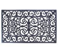 Ehc Heavy Duty Wrought Effect Anti Slip Large Rectangular Rubber Doormat Dirt Trapper For Entrance,, Outdoor & Hallway 45 X 75Cms