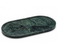 EHC Large Cosmetic Tray, Bathroom Vanity Decor Tray, Green, 37.5x19x1.5cm | Natural Marble, Decorative Trays for Perfume Jewellery Makeup Key Candles Diffusers, Bathroom Tray, Dresser Home Decor Trays