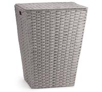 EHC Laundry Basket with Lid, Clothes Hampers for Laundry, Large Laundry Hamper for Bedroom, Bathroom, Dorm, Laundry Room, Grey