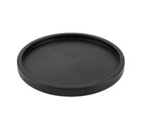 EHC Marble Cosmetic Tray, Bathroom Vanity Tray, Black, 25.5x25.5x1.5cm | Natural Marble, Decorative Trays for Perfume Jewellery Makeup Key Candle, Countertop Organiser