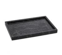 EHC Marble Cosmetic Tray, Bathroom Vanity Tray, Black, 30x20x2.5cm | Marble Tray, Bathroom Tray for Countertop Organizer, Home Decor Trays, Cosmetics Countertop Organiser