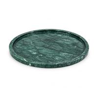 EHC Marble Cosmetic Tray, Bathroom Vanity Tray, Green, 25.5x25.5x1.5cm | Natural Marble, Decorative Trays for Perfume Jewellery Makeup Key Candle, Countertop Organiser
