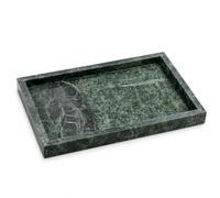 EHC Marble Cosmetic Tray, Bathroom Vanity Tray, Green, 30x20x2.5cm | Marble Tray, Bathroom Tray for Countertop Organizer, Home Decor Trays, Cosmetics Countertop Organiser