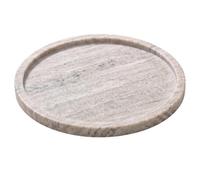 EHC Marble Cosmetic Tray, Bathroom Vanity Tray, Natural, 25.5x25.5x1.5cm | Natural Marble, Decorative Trays for Perfume Jewellery Makeup Key Candle, Countertop Organiser