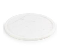 EHC Marble Cosmetic Tray, Bathroom Vanity Tray, White, 25.5x25.5x1.5cm | Natural Marble, Decorative Trays for Perfume Jewellery Makeup Key Candle, Countertop Organiser