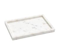 EHC Marble Cosmetic Tray, Bathroom Vanity Tray, White, 30x20x2.5cm | Marble Tray, Bathroom Tray for Countertop Organizer, Home Decor Trays, Cosmetics Countertop Organiser