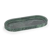 EHC Marble Cosmetic Tray, Decorative Tray, Vanity Tray, Green, 25x11.5x2cm | Natural Marble, Decorative Trays for Perfume Jewellery Makeup Key Candles Diffusers, Bathroom Tray, Dresser Home Decor Trays