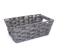EHC Multipurpose Small Woven Storage Hamper Basket, Grey, Ideal For Home/Office & Gifts Hamper