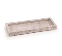 EHC Natural Marble, Bathroom Vanity Tray, Tray Bathroom, Decorative Tray, Candle Tray, Countertop Sink Storage Tray Organiser for Cosmetic, Perfume, Home Decor Tray, Rectangular, Natural, 28x10x2.5 cm