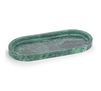 Ehc Natural Marble, Bathroom Vanity Tray, Tray Bathroom, Decorative Tray, Candle Tray, Oval, Green, 25 X 11.5 X 2 Cm