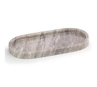 Ehc Natural Marble, Bathroom Vanity Tray, Tray Bathroom, Decorative Tray, Candle Tray, Oval, Natural, 25 X 11.5 X 2 Cm