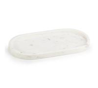 Ehc Natural Marble, Bathroom Vanity Tray, Tray Bathroom, Decorative Tray, Candle Tray, Oval, White, 30 X 15 X 2 Cm