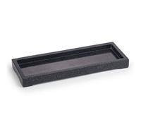 Ehc Natural Marble, Bathroom Vanity Tray, Tray Bathroom, Decorative Tray, Candle Tray, Rectangular, Black, 28X10X2.5 Cm