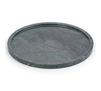 Ehc Natural Marble, Bathroom Vanity Tray, Tray Bathroom, Decorative Tray, Candle Tray, Round, Green, 26 X 26 X 1 Cm