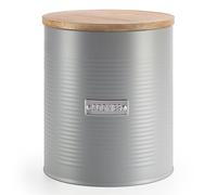 EHC Round Cookie/Biscuit Jar Air-tight Canister, Grey, 2.8L, Dia.16 x H18 cm
