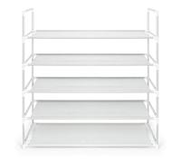 EHC Shoe Rack 5 Tier, Shoe Storage Organiser, STACKABLE Shoe Rack, Shoe Shelf for Hallway, Living Room, Bedroom