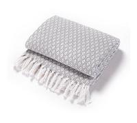 Ehc Super Soft Cotton Large Throw Covers Upto 2-Seater Sofa Or Double Bed, 150 X 200 Cm, Grey