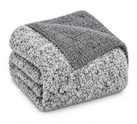 EHC Super Soft Teddy Fleece Throw Blanket, Dark Grey, Double, 150x200cm | Fluffy Teddy Fleece Blanket, Lightweight, Fluffy, Fleece Sofa Throw, Warm, Home Decor