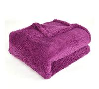 EHC Teddy Fleece Super Soft Warm Fluffy Throw Thermal Sofa Blanket 130 x 170cm - Purple